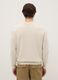 Regular Fit Beige Crew Neck Sweater in Pure Cotton_2