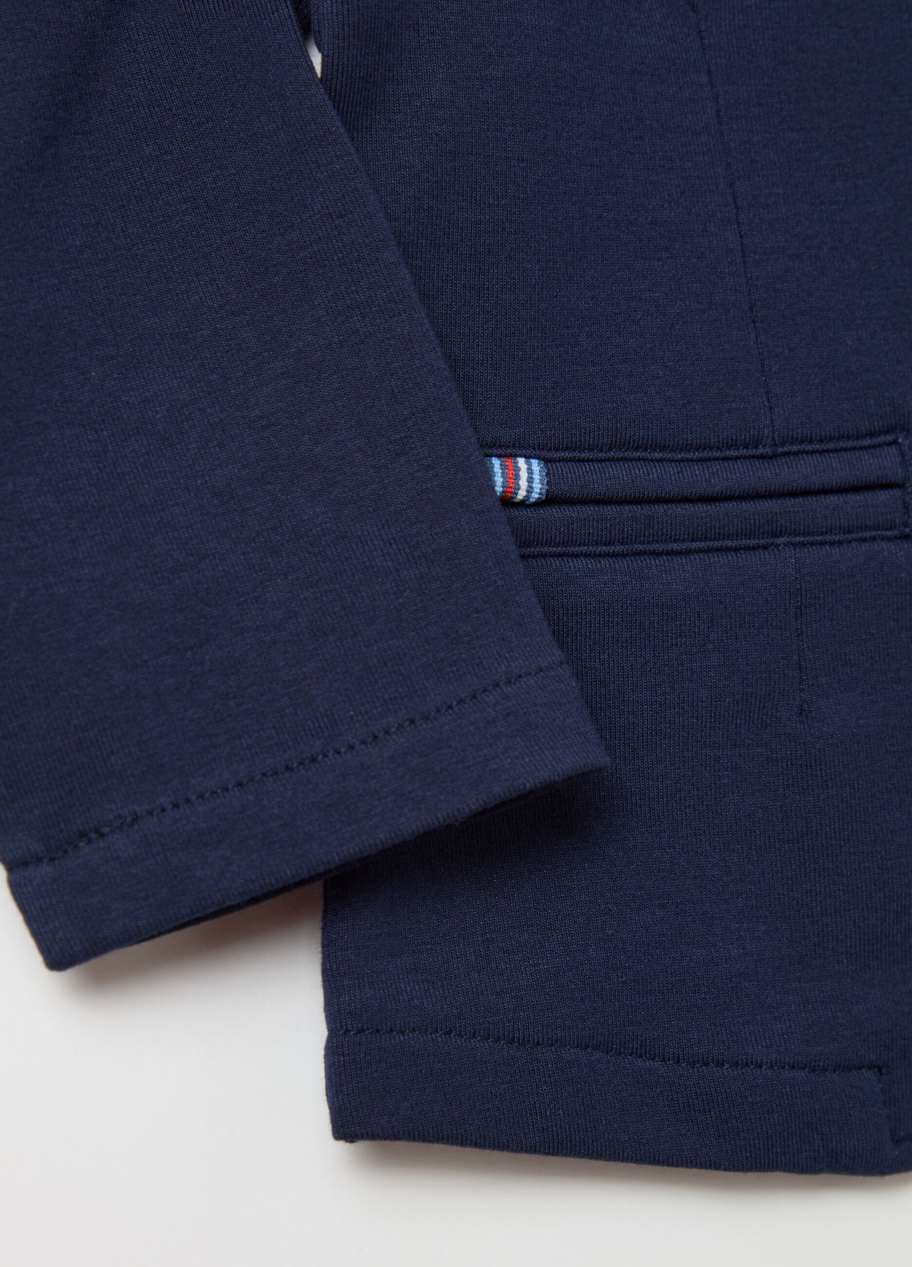 Blazer monopetto in French Terry 