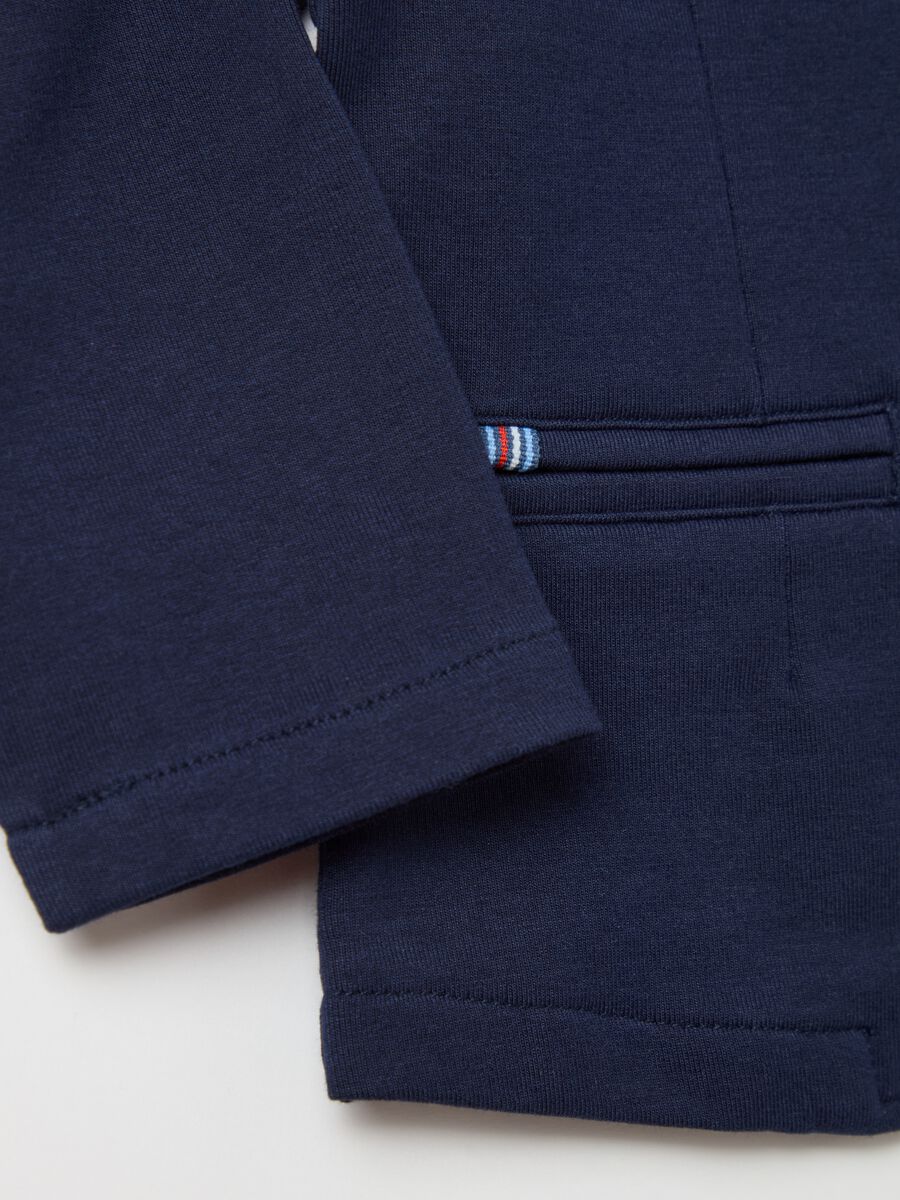 Single-breasted blazer in French Terry_3