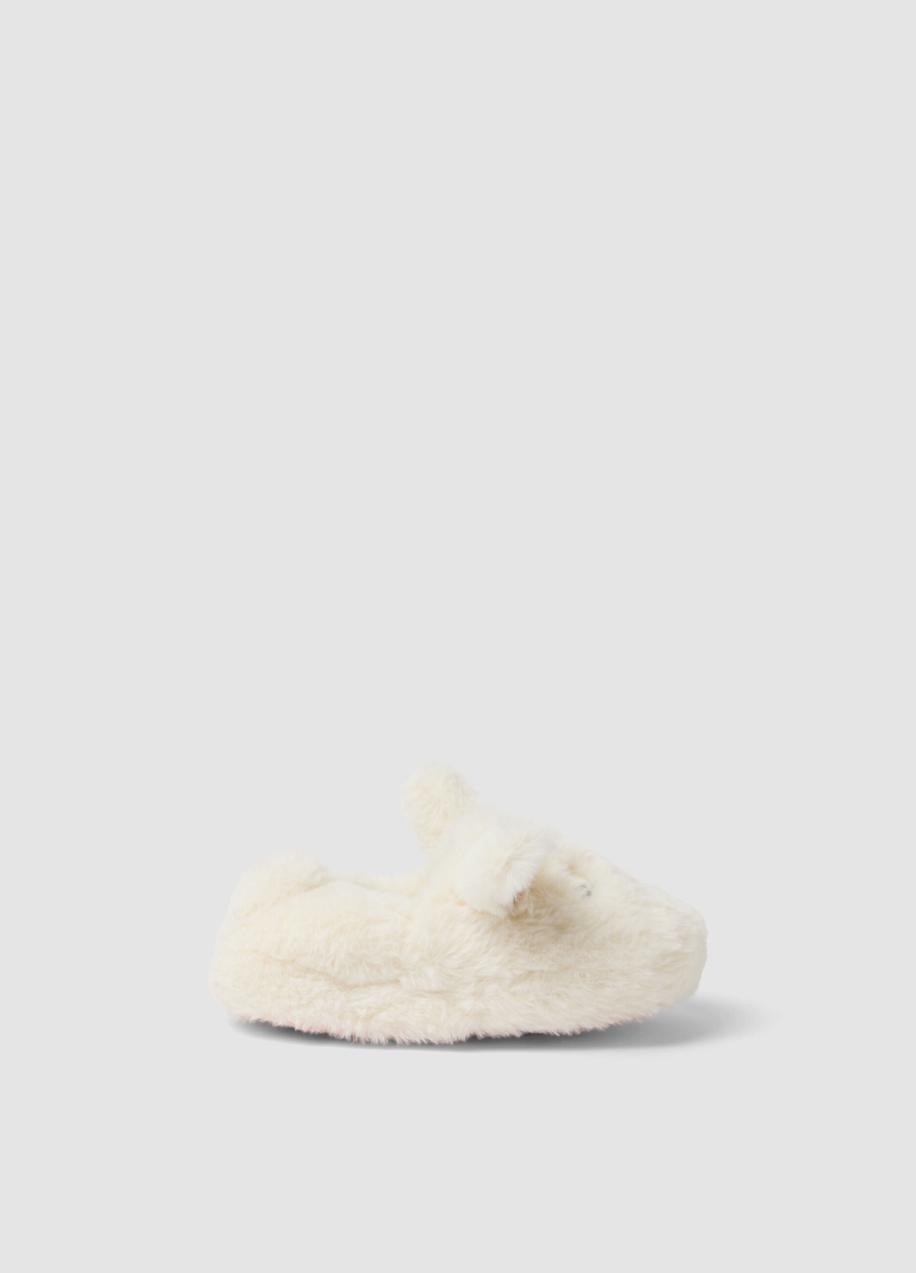 White bunny slippers for girls