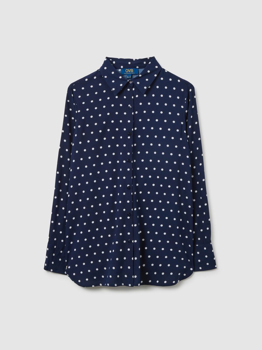 Multicolour polka dot blouse regular fit_4