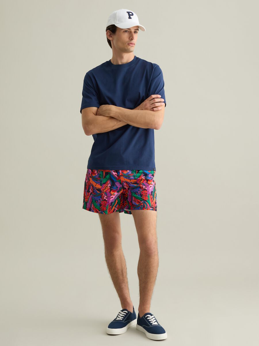 Men’s boxer shorts in multicoloured mixed fabric with regular fit_0