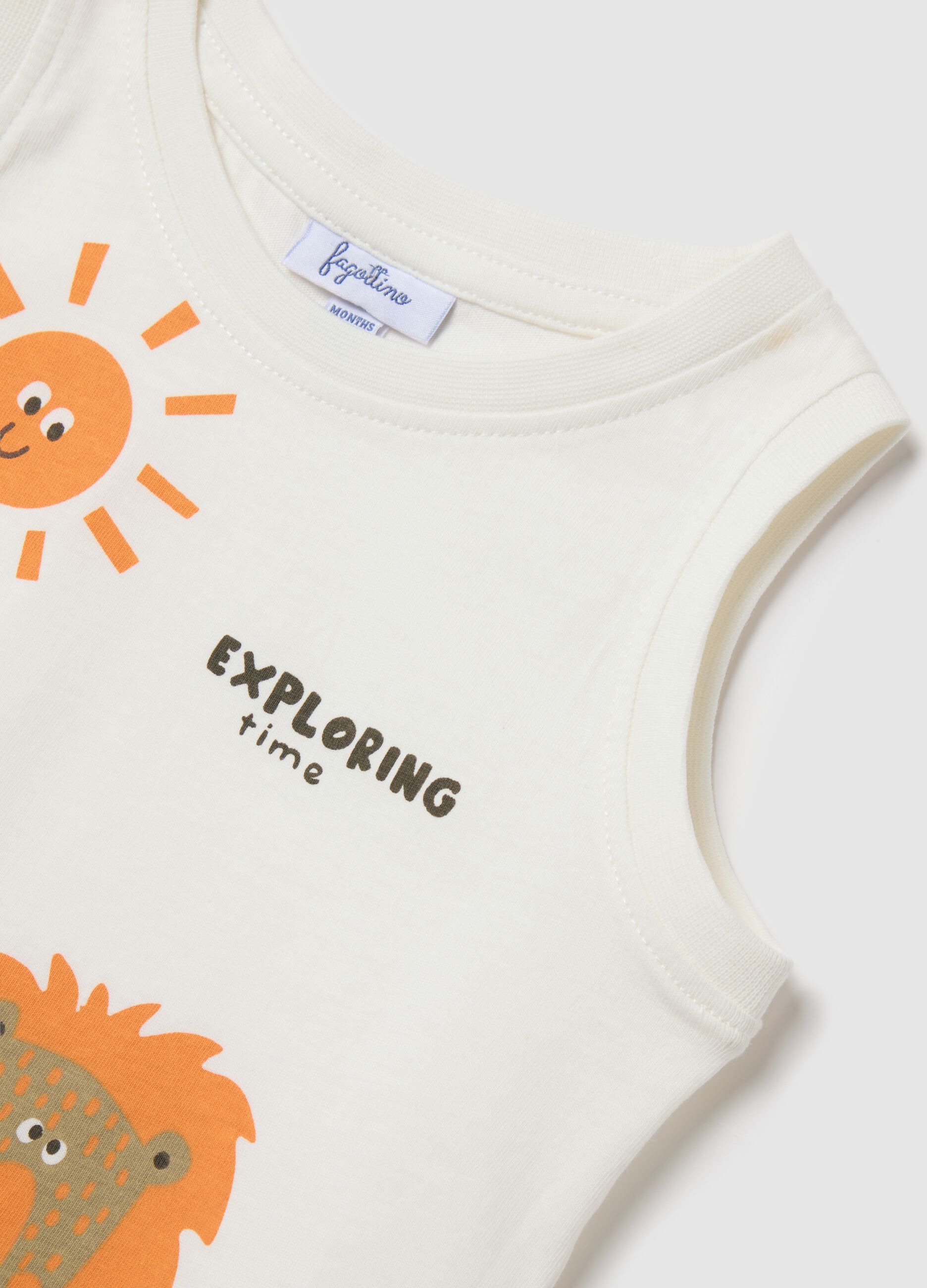 Set jogging da bambino in puro cotone multicolor regular fit