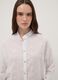 Camicia bianca traforata in puro cotone con collo coreano regular fit_0