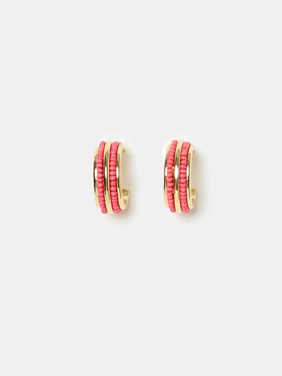 Semi-circle earrings with beads_0