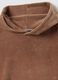 Brown cotton blend hoodie with regular fit_5