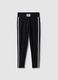 Black Slim Fit Cotton Stretch Leggings with Everlast Logo_4