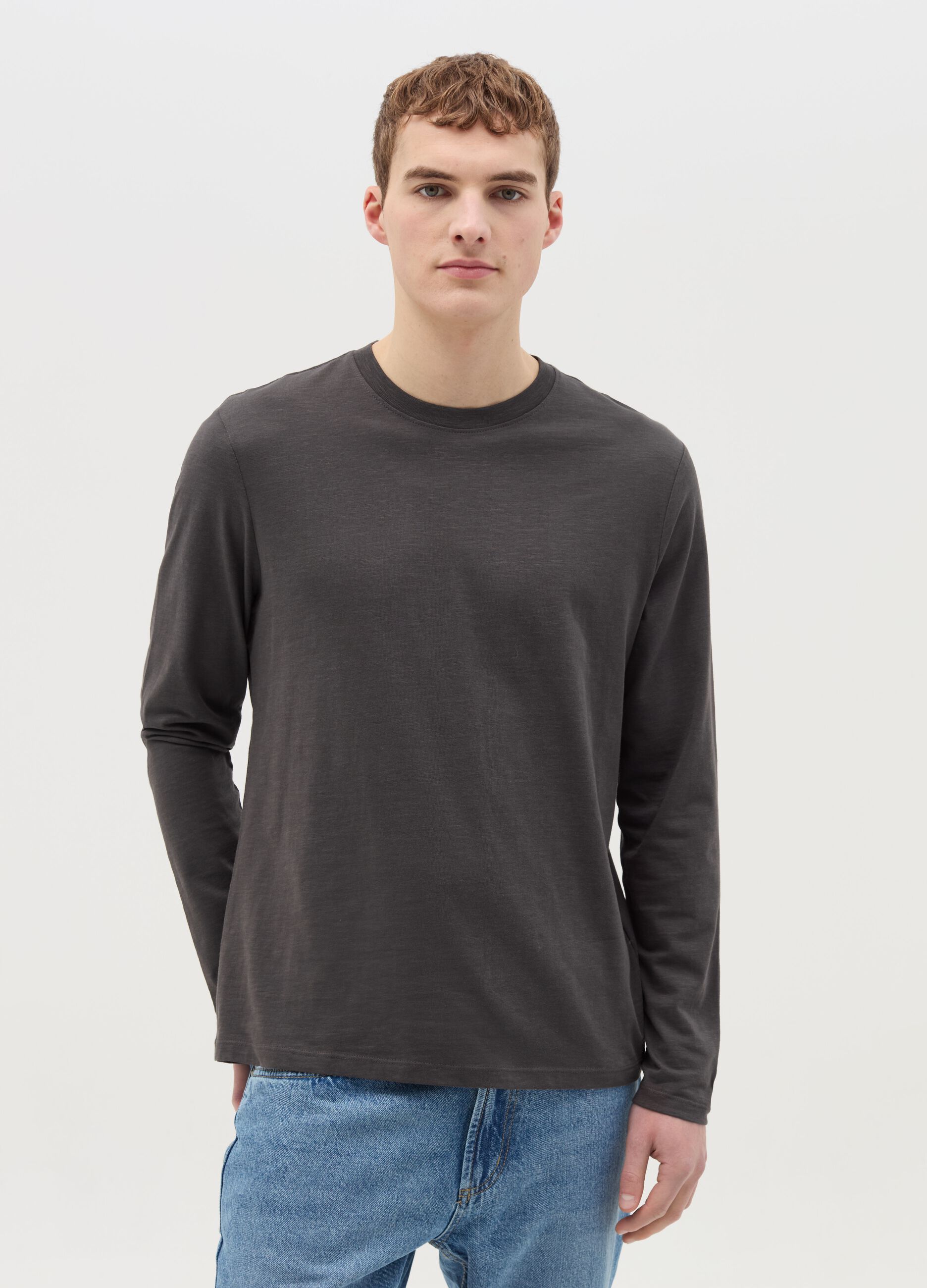Long-sleeved T-shirt in cotton