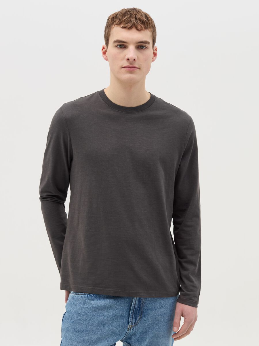 Long-sleeved T-shirt in cotton_0