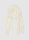White Girls' Scarf with Fringes_0