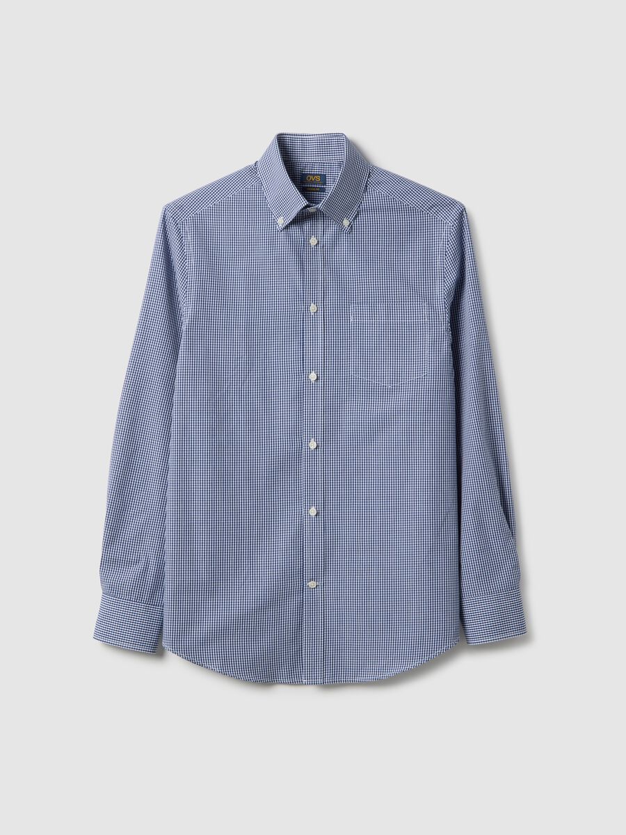 Multicolour check shirt in cotton blend regular fit easy iron_4