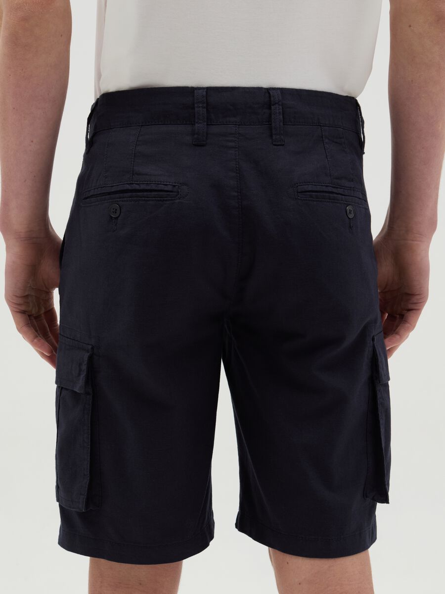 Stretch cotton cargo Bermuda shorts_2