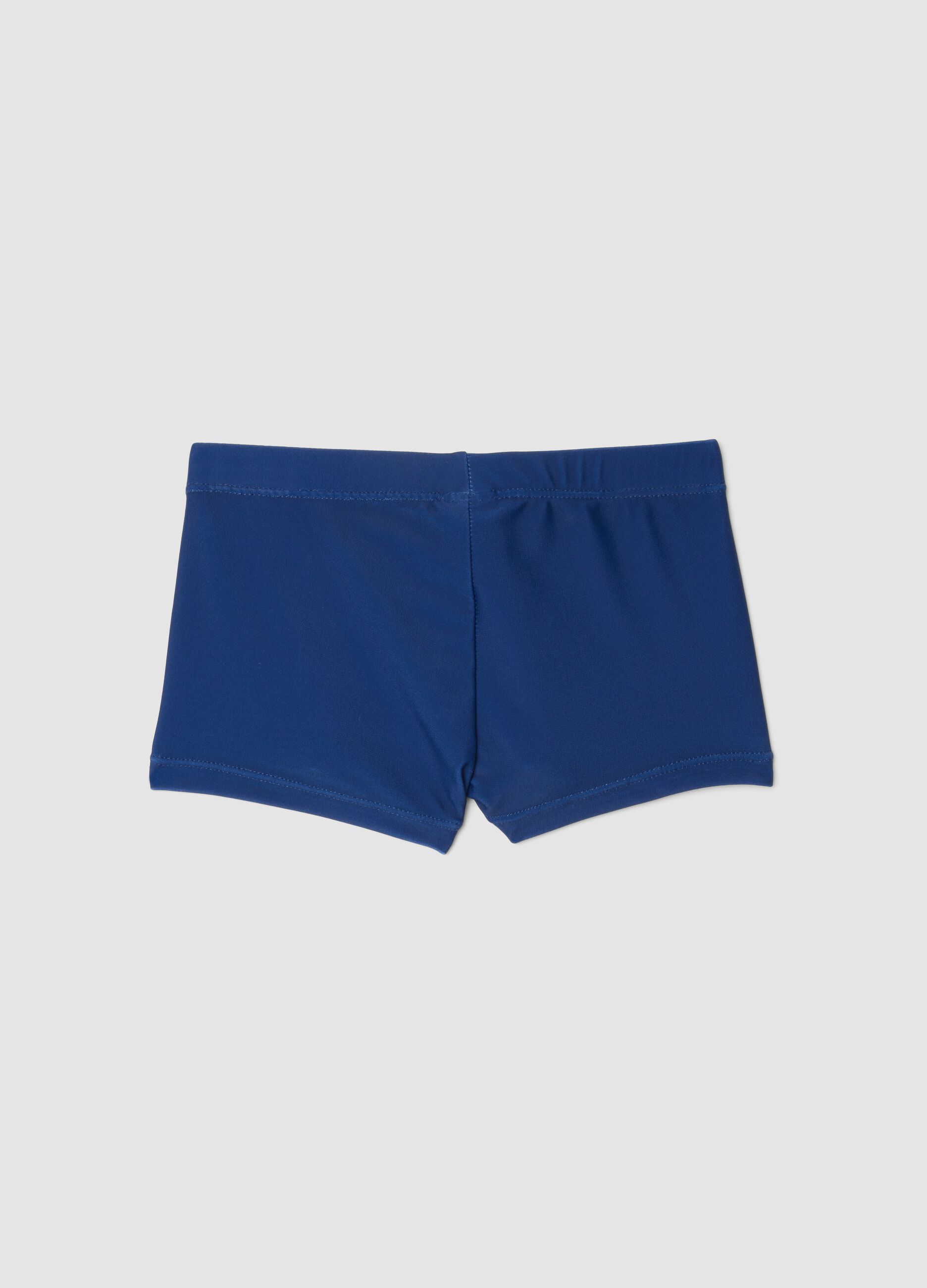 Blue stretch swim boxer shorts