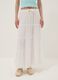 White maxi skirt in pure viscose_2