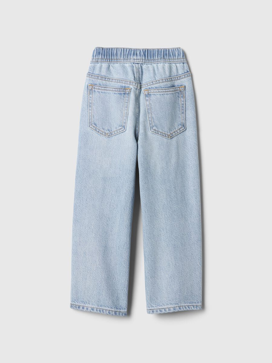 Baggy-fit jeans with five pockets and drawstring_1