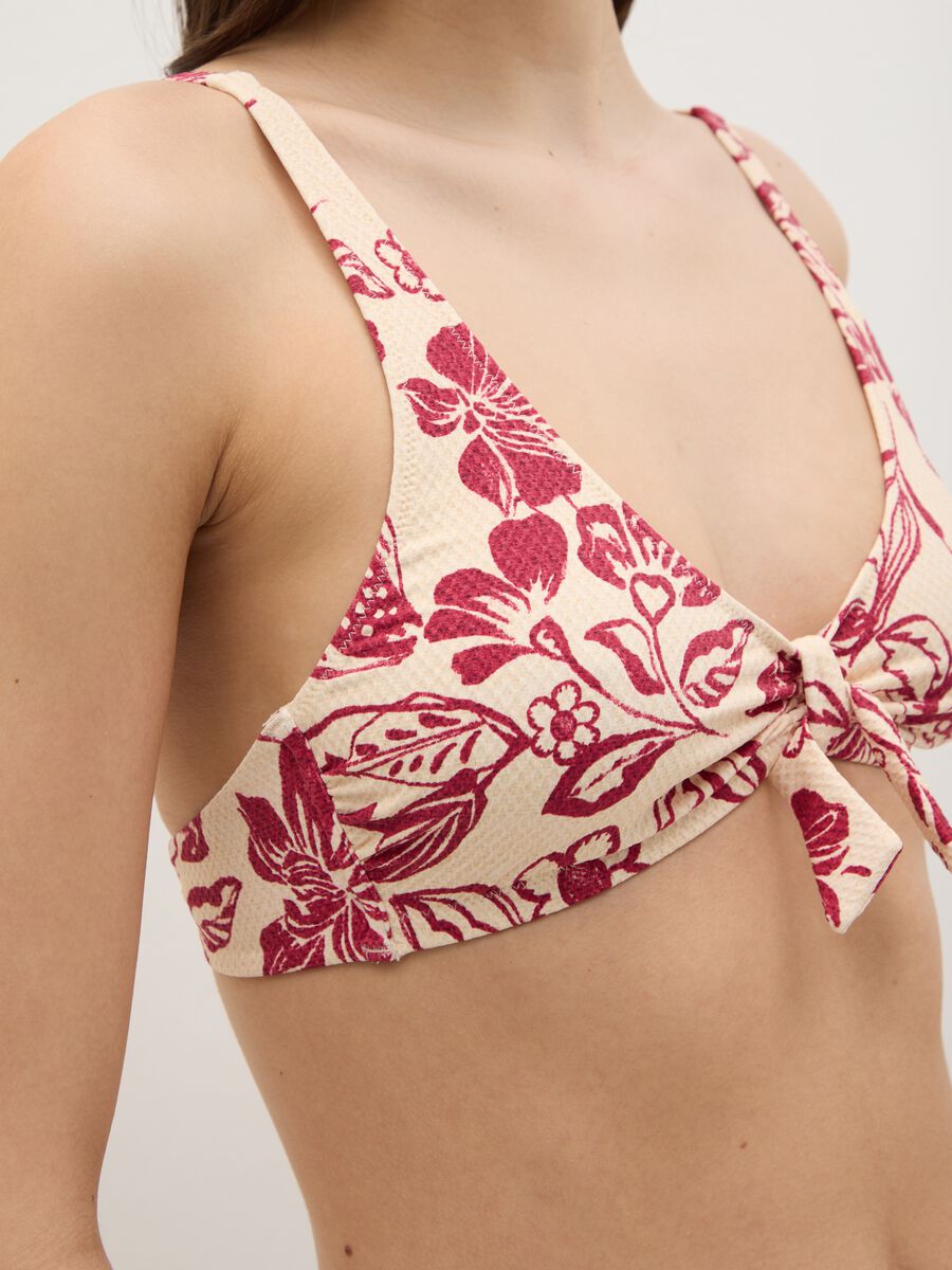 Floral bikini top with knot_2