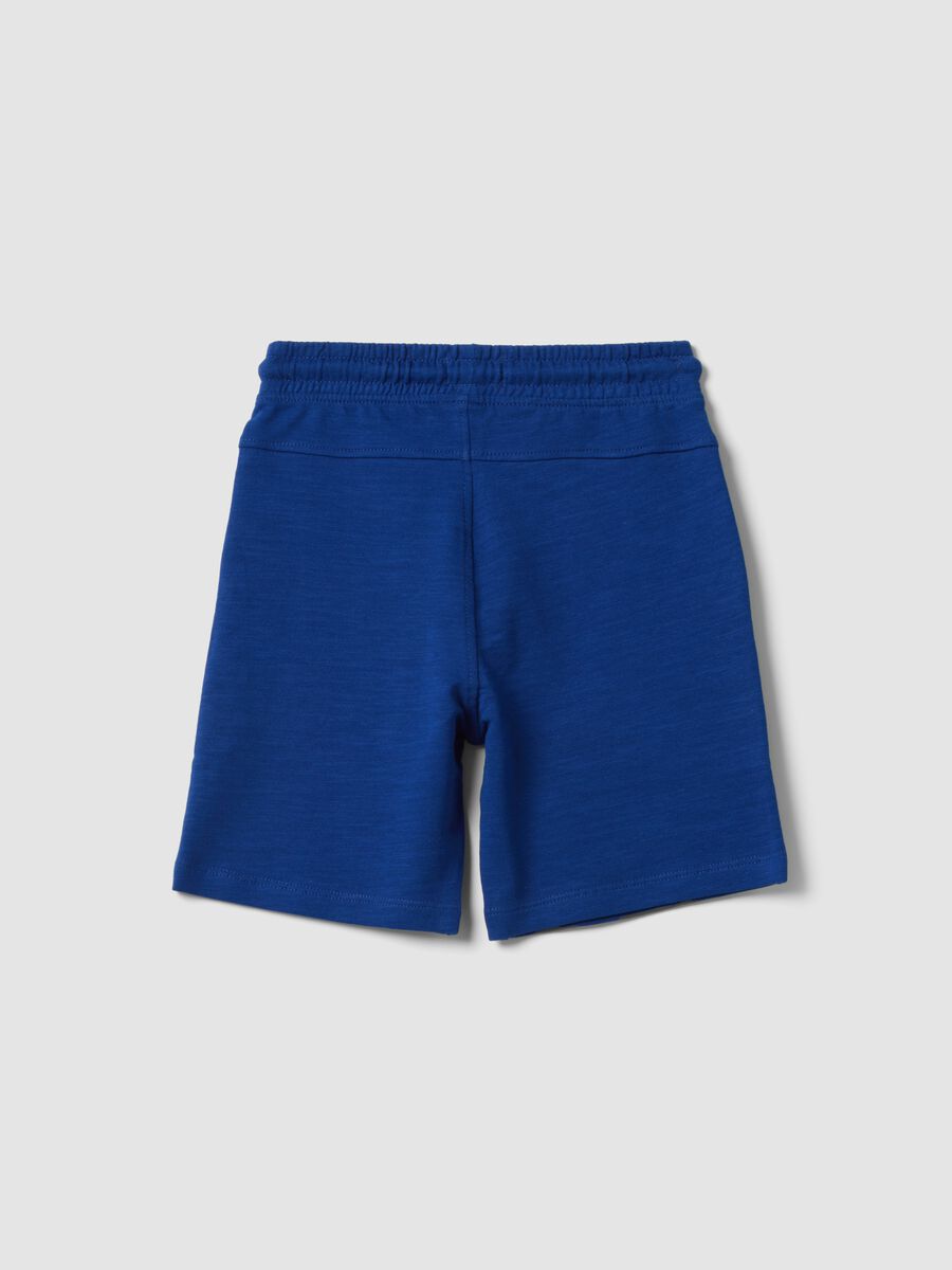 Boys&rsquo; blue pure cotton shorts with elasticated waist_1
