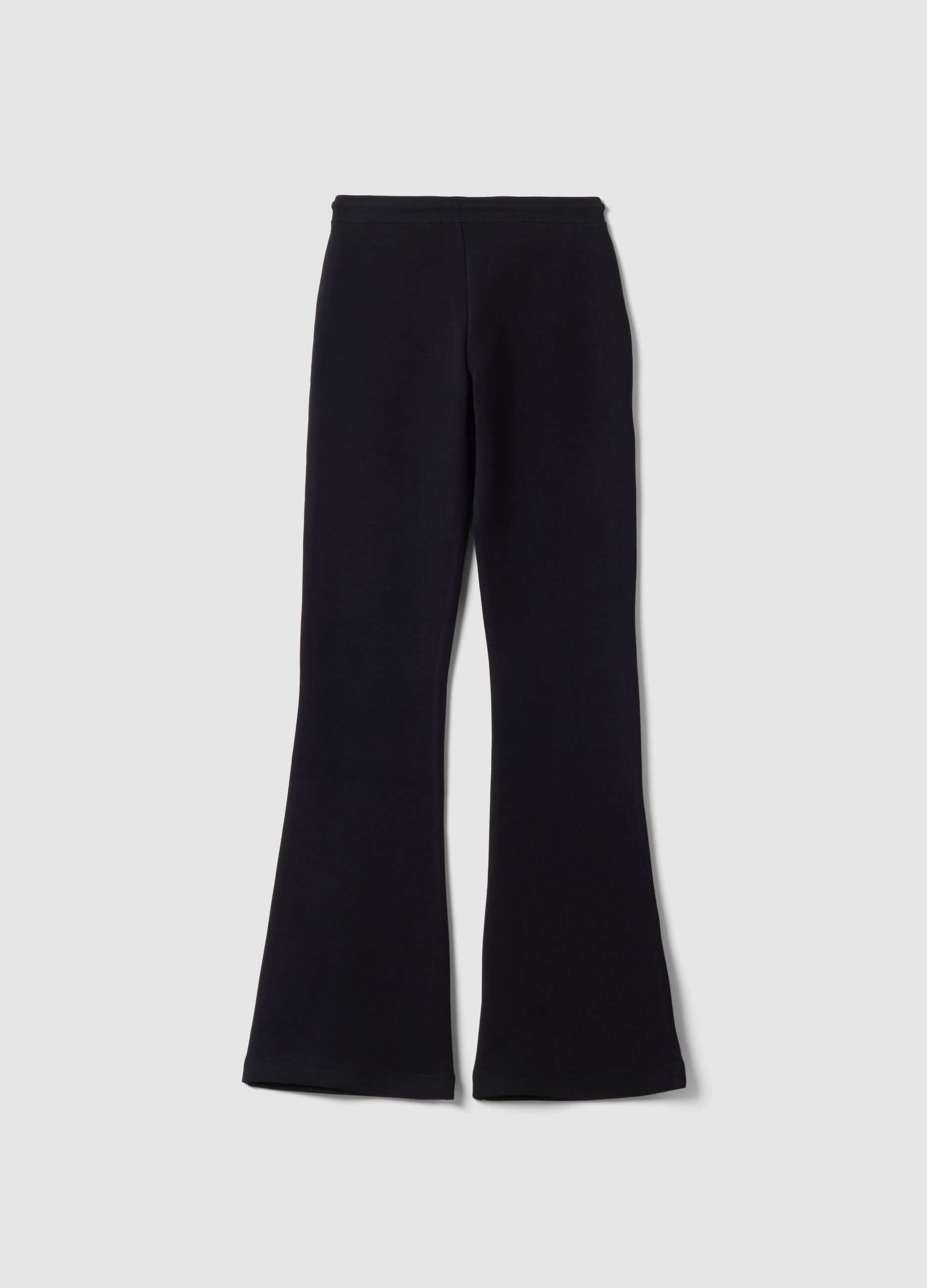 Blue flared joggers in stretch organic cotton