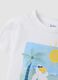 White pure cotton T-shirt for baby boy with print_3