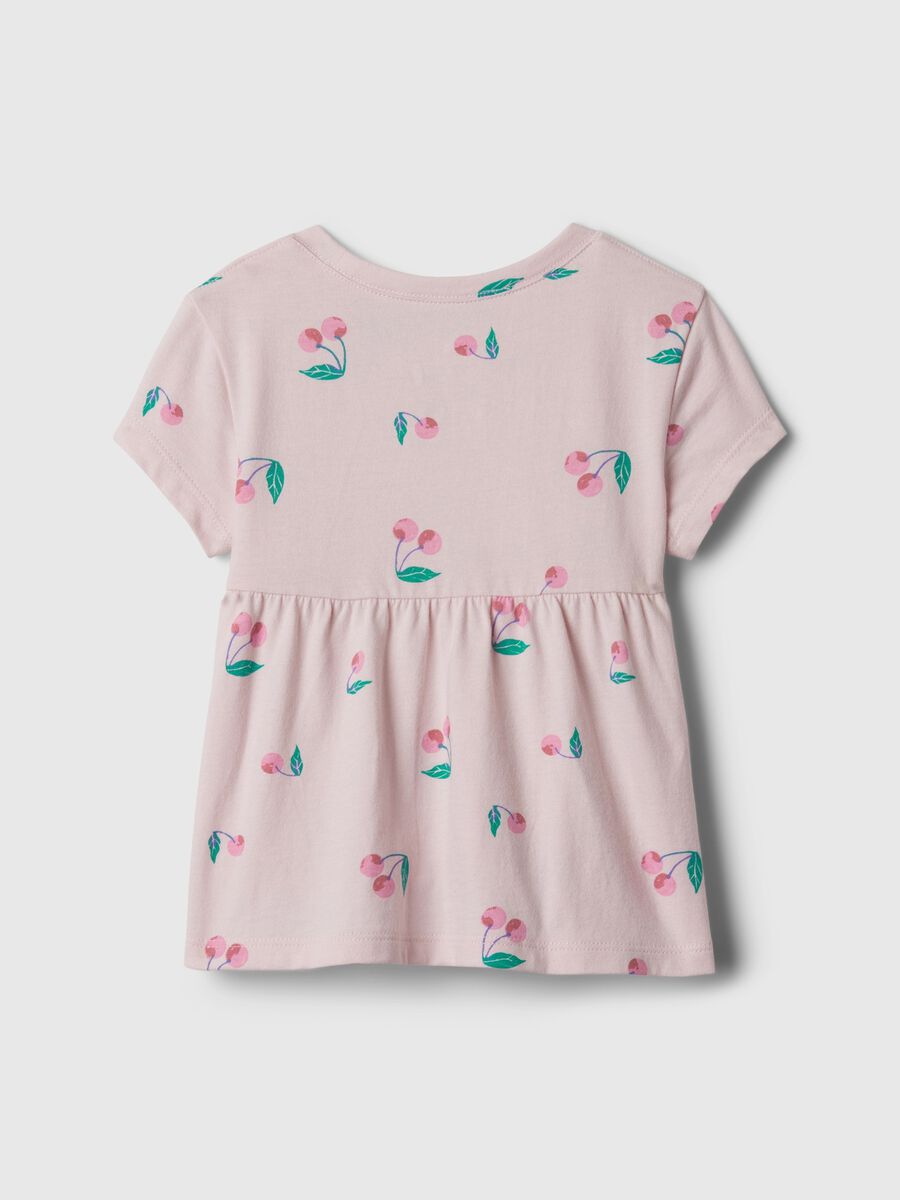 Cotton T-shirt with cherries print_1