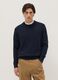 Regular fit blue crew neck pure cotton jumper_0