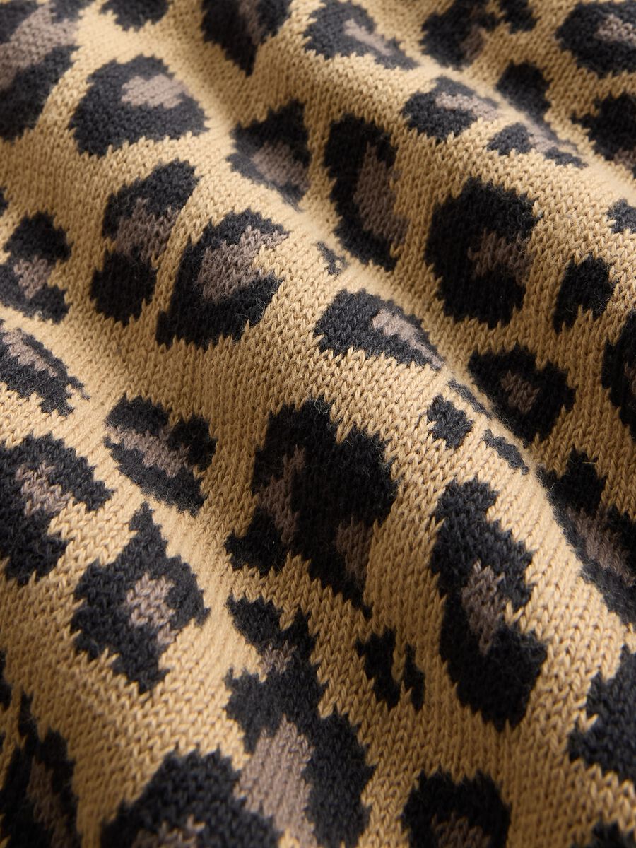 Beige Leopard Print Jumper_4