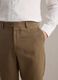Brown pure linen regular fit trousers_4
