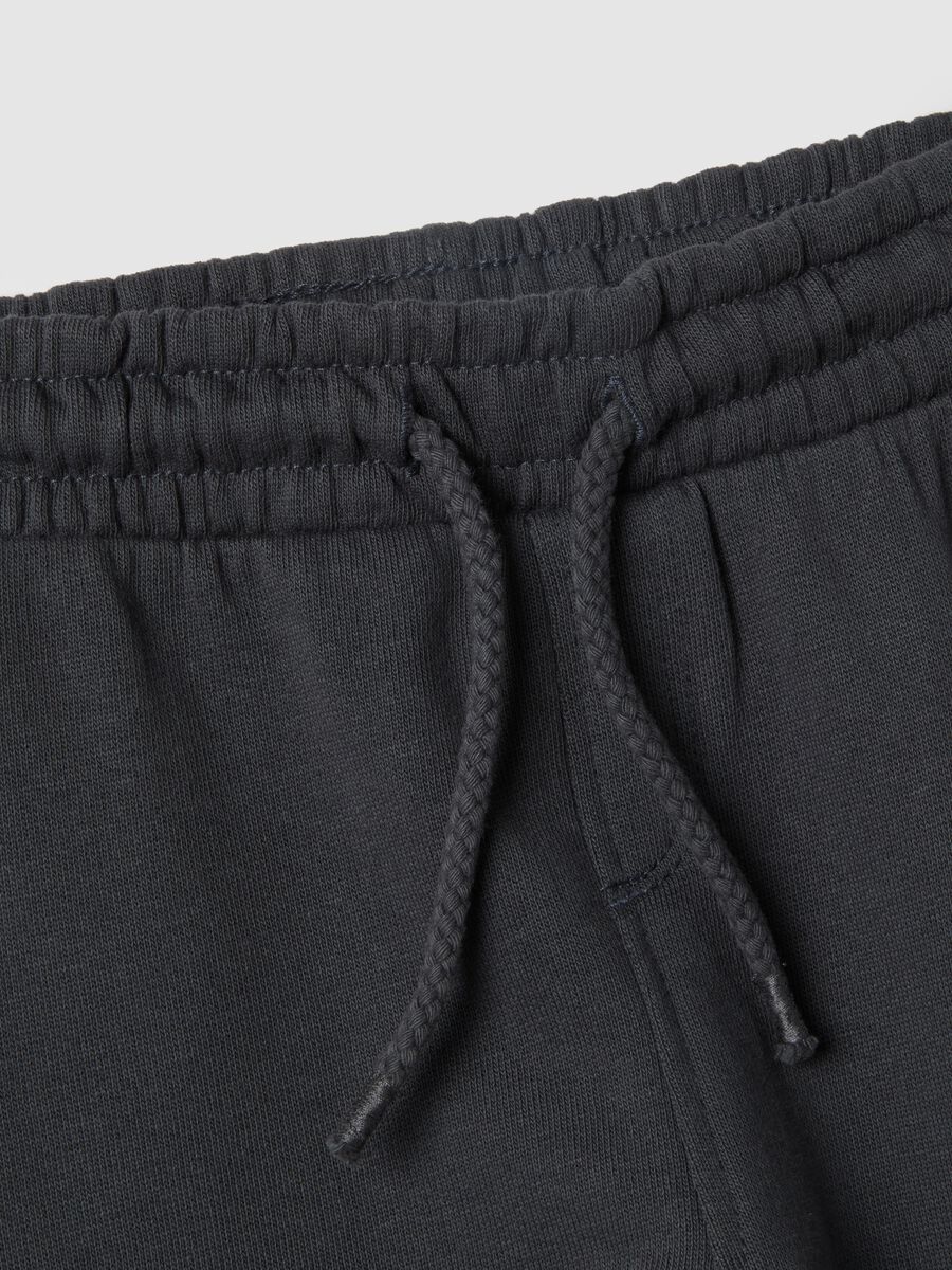 Black pure cotton baby trousers regular fit dinosaur design_2