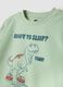 Green long dinosaur print crew-neck pyjamas_2