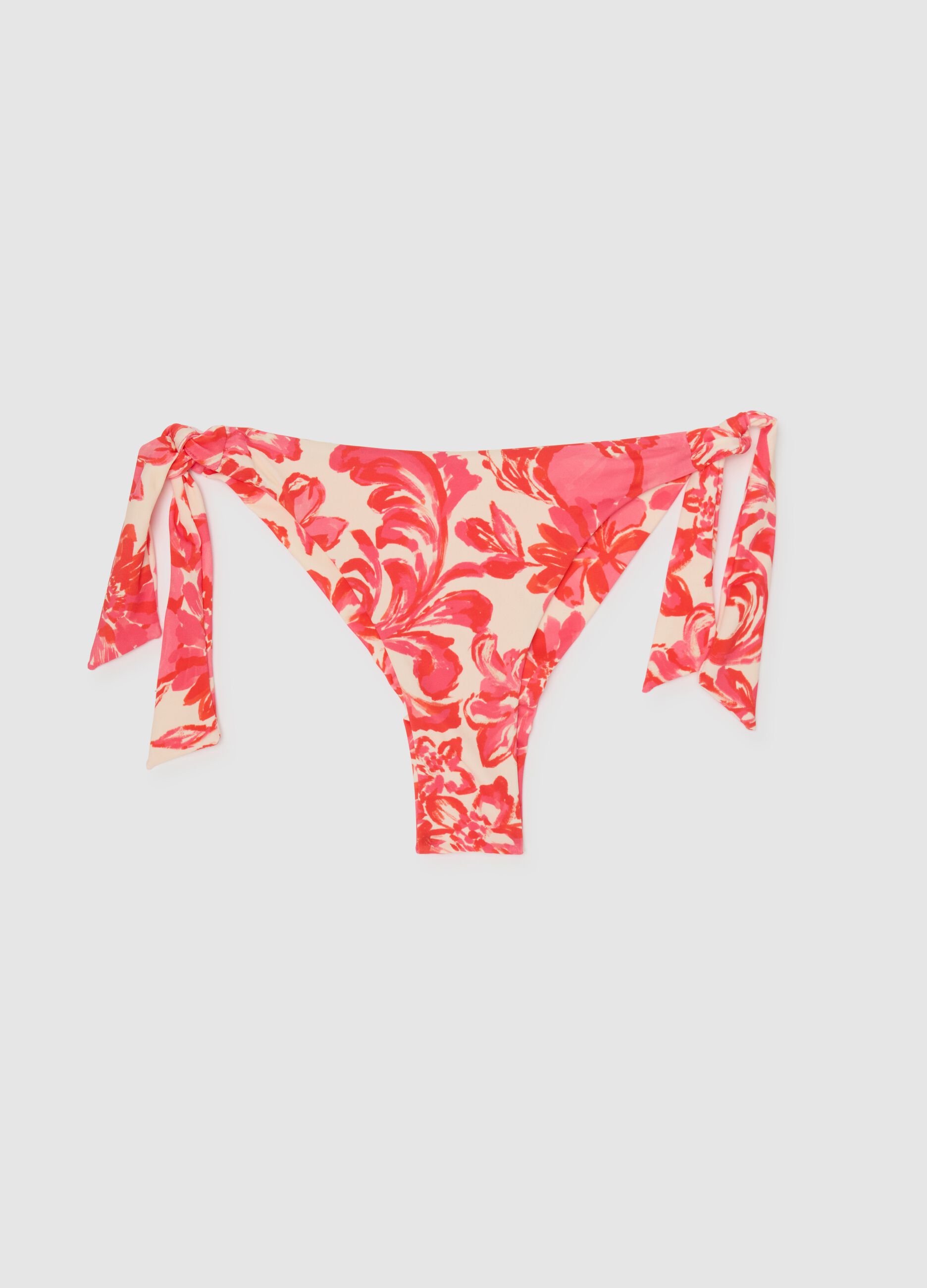 Brasiliano bikini da donna in tessuto elasticizzato con laccetti