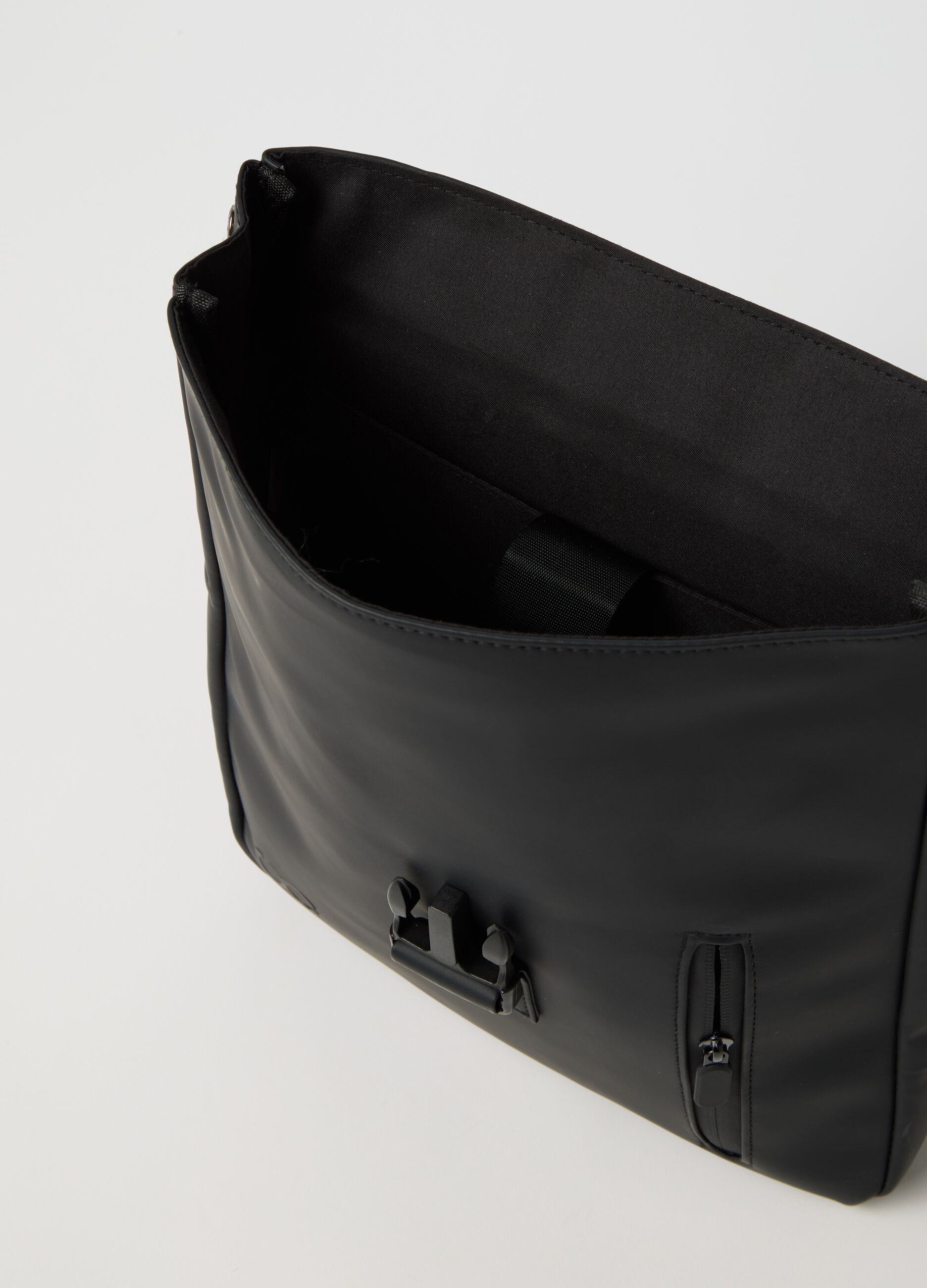 Small backpack with flap and buckle