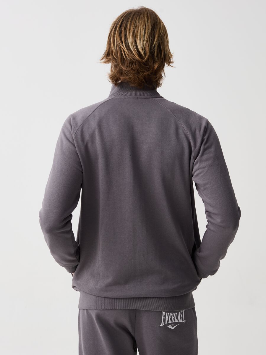 Full-zip sweatshirt with high neck and logo embroidery_2