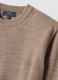 Maglia beige girocollo in jersey knit regular fit_1