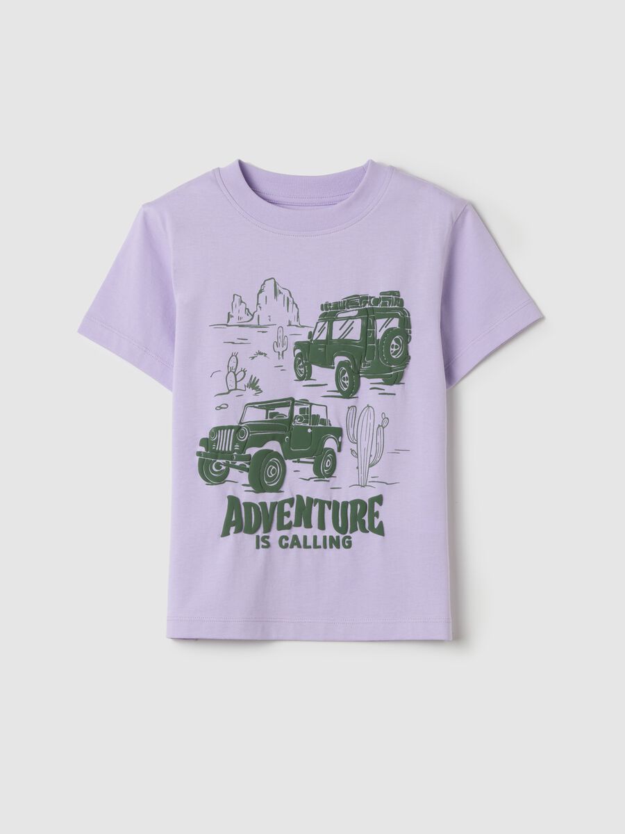 Cotton T-shirt with print_0