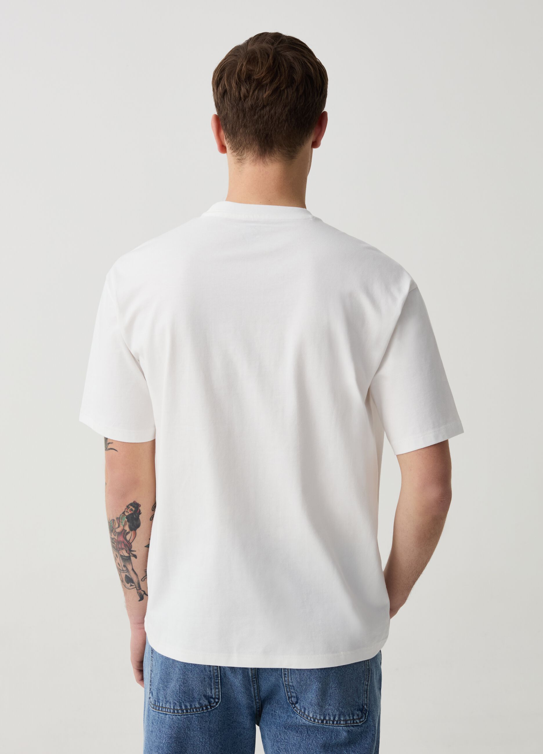 T-shirt relaxed fit in cotone