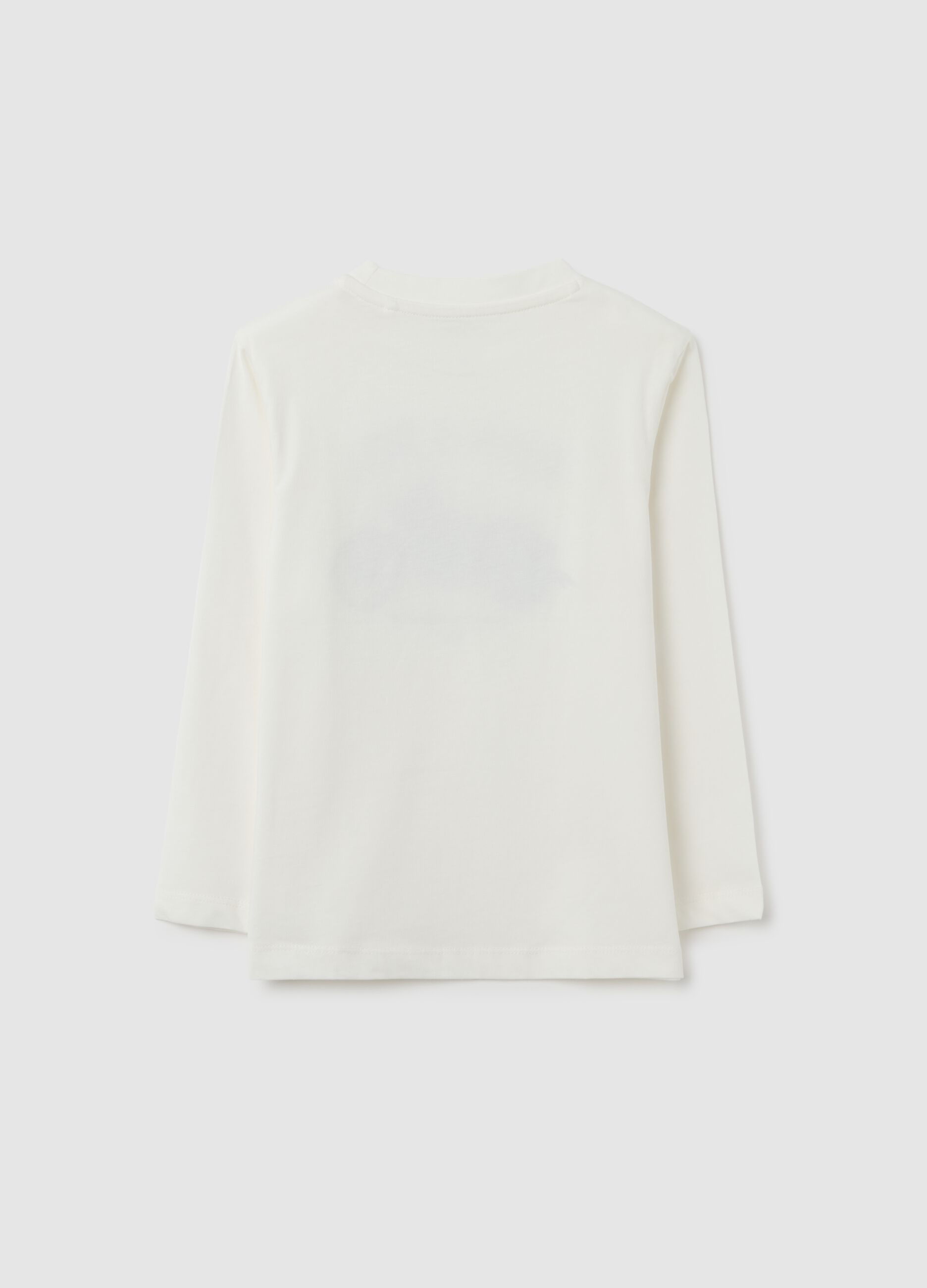Maglia da bambino in puro cotone bianca regular fit