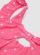 Pink striped stretch swimsuit with ruffle straps_2