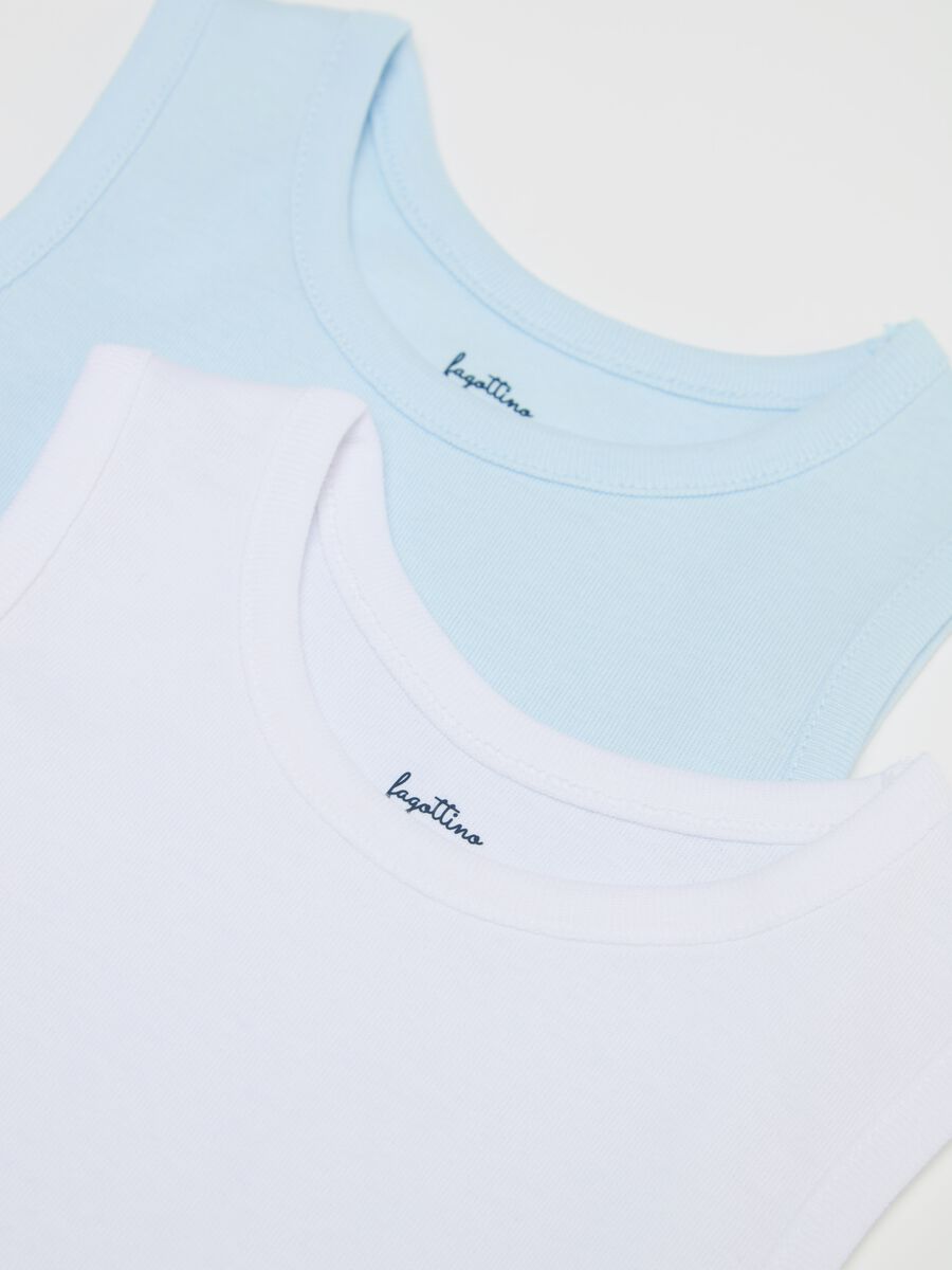 Three-pack sleeveless bodysuits in organic cotton_2