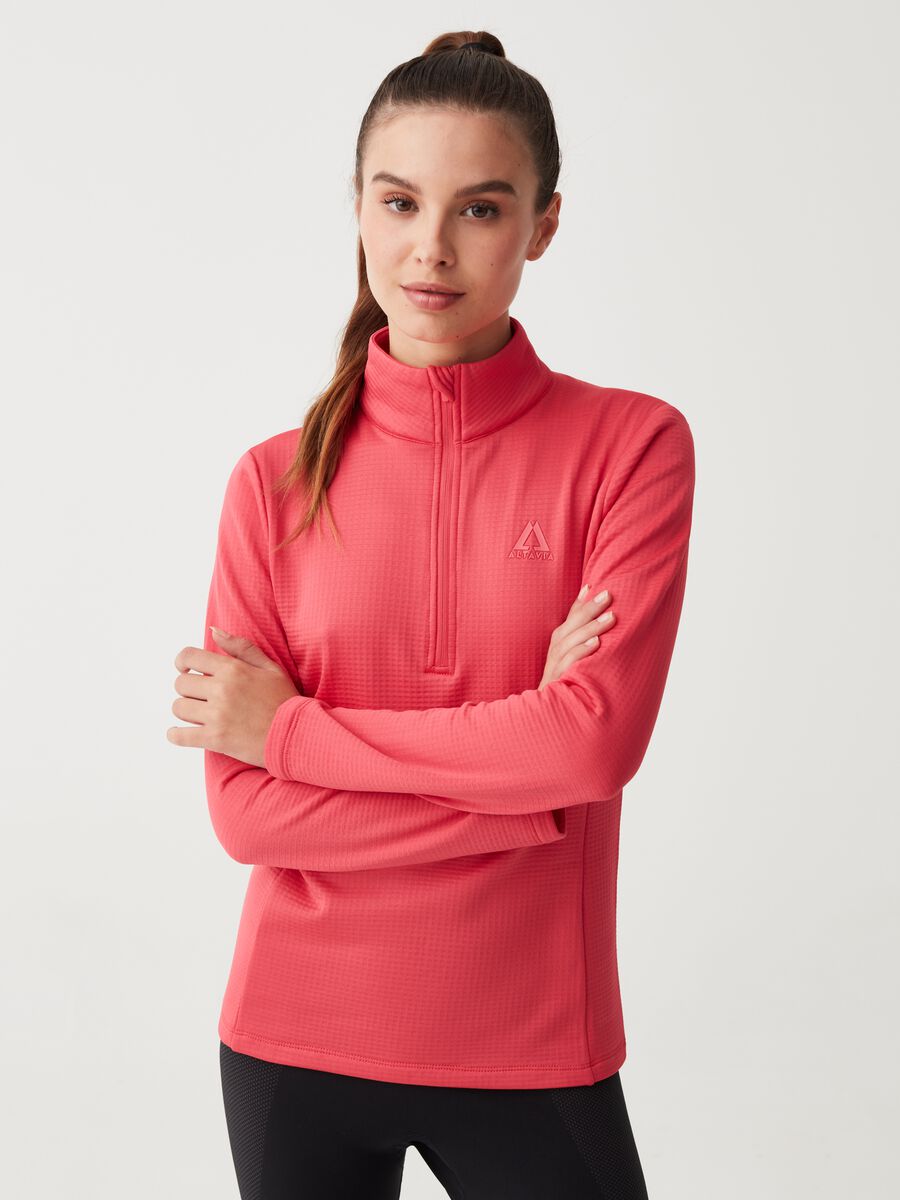 Dolcevita half-zip trama waffle Altavia by Deborah Compagnoni_0