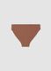 Slip marrone in microfibra elasticizzata a vita regular_6