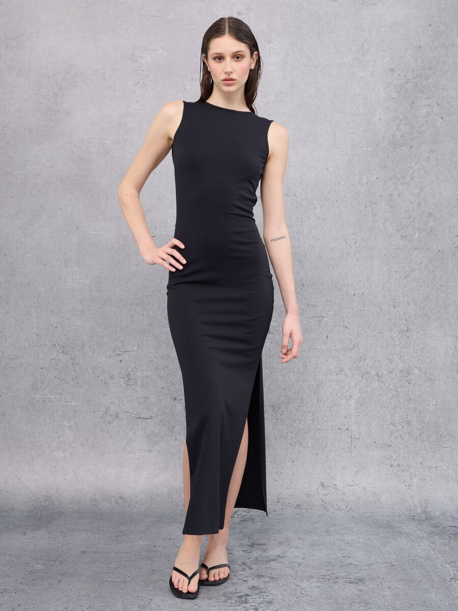 Backless Long Black Dress_6