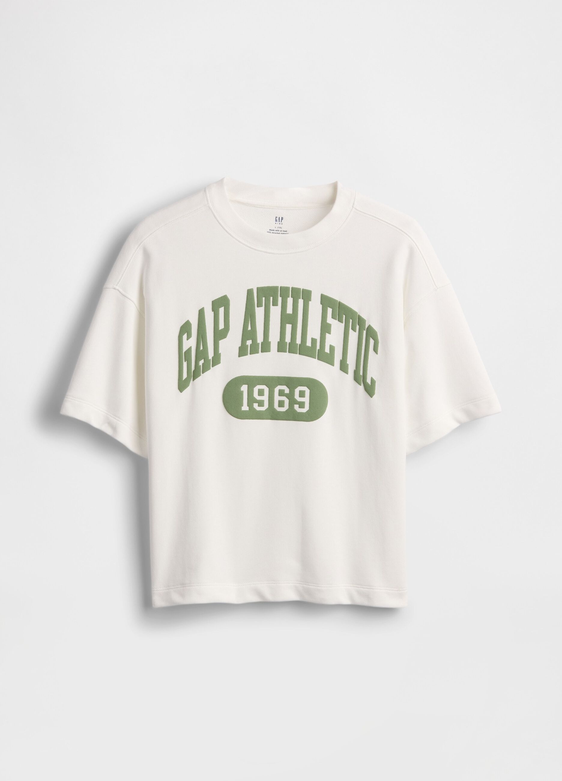 T-shirt da bambino in puro cotone multicolor oversize