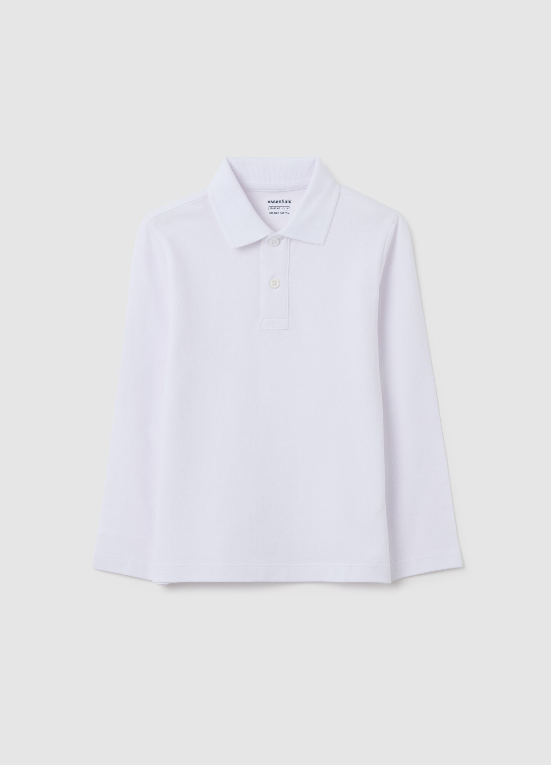 White regular fit children's cotton shirt