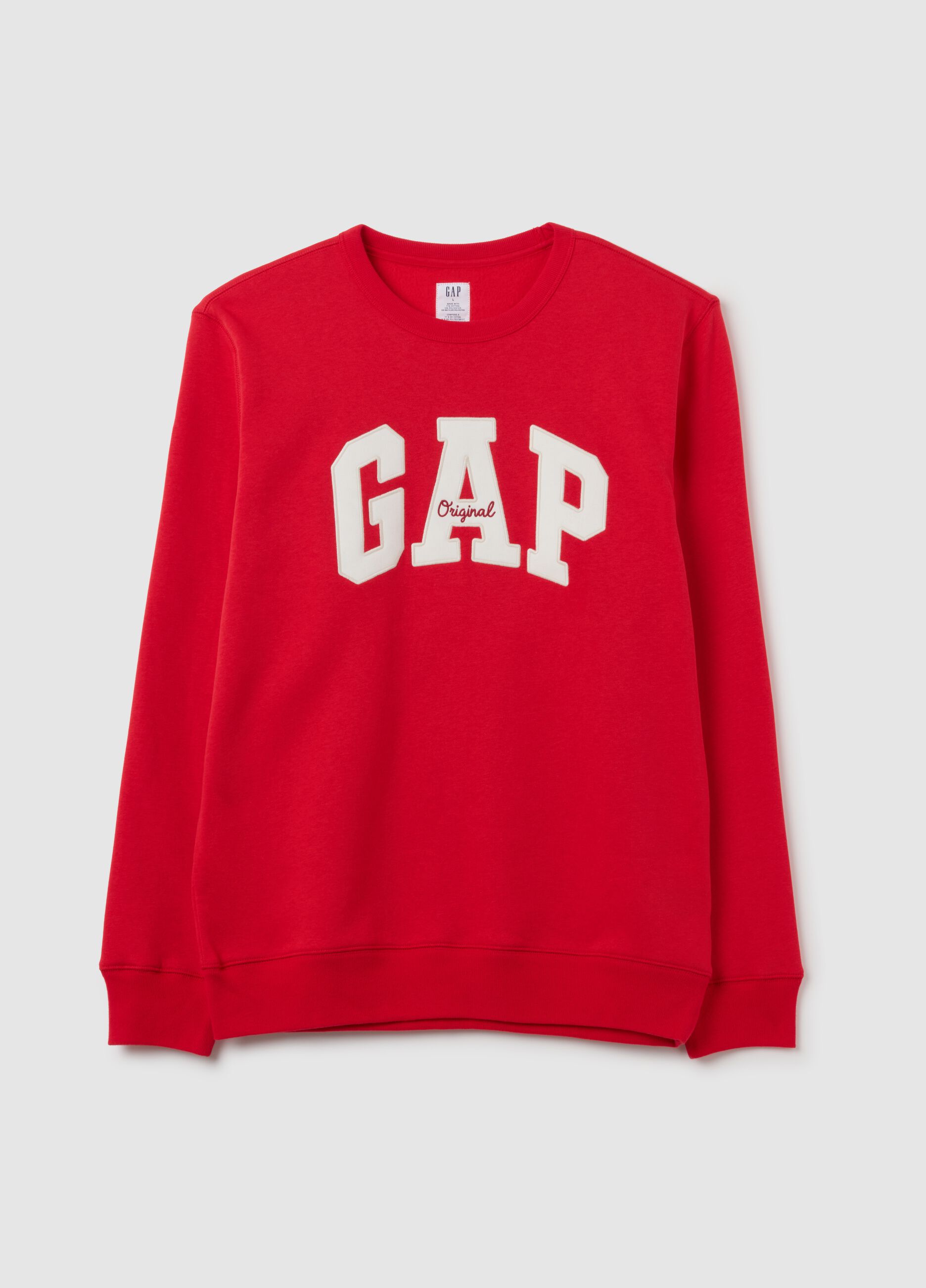 Felpa girocollo con patch logo GAP