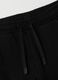 Children's black cotton blend regular fit jogger trousers_2