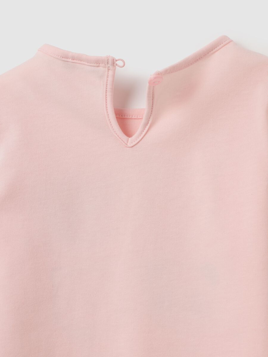 Maglietta da neonata in puro cotone rosa regular fit_3