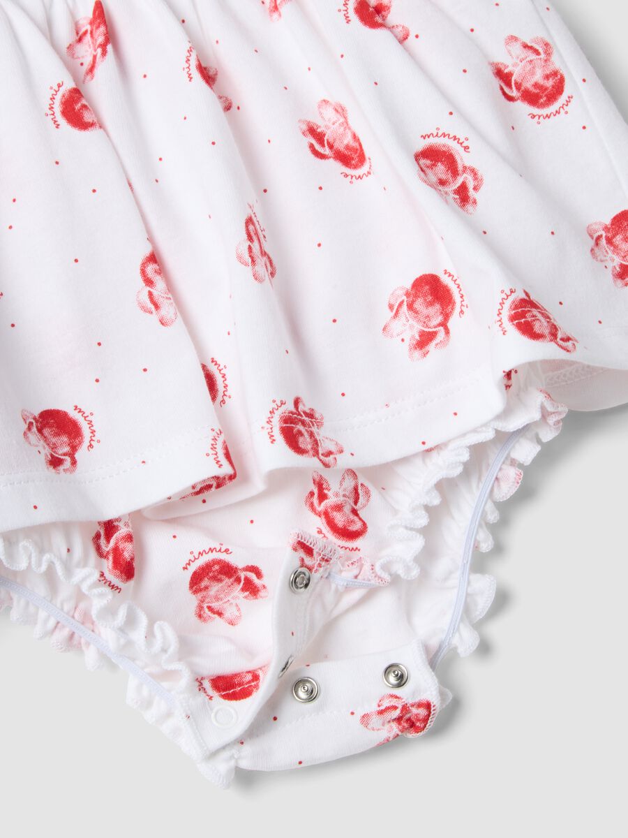 White pure cotton baby romper with Minnie_2