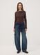 Brown pure cotton crew-neck T-shirt_1
