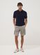 Grey linen-blend cargo Bermuda shorts_1