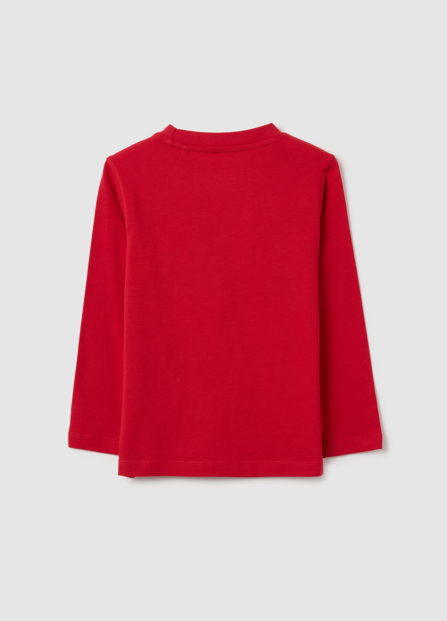 Children's Pure Cotton Red T-shirt Regular Fit